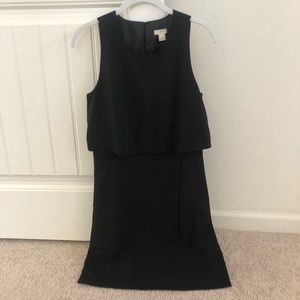 Black J Crew Dress with Front and Back Flap Detail